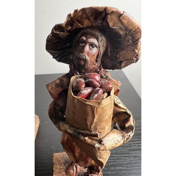 Lot Of 3- VINTAGE ANTIQUE PAPER MACHE MEXICAN DOLLS FIGURES - Folk Art - Picture 9 of 16